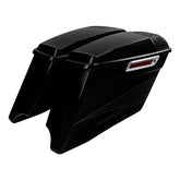 HR3 Dark Slate Candy / Arctic Black CVO Stretched Saddlebags with Speaker Lids For 14-23 Harley Touring